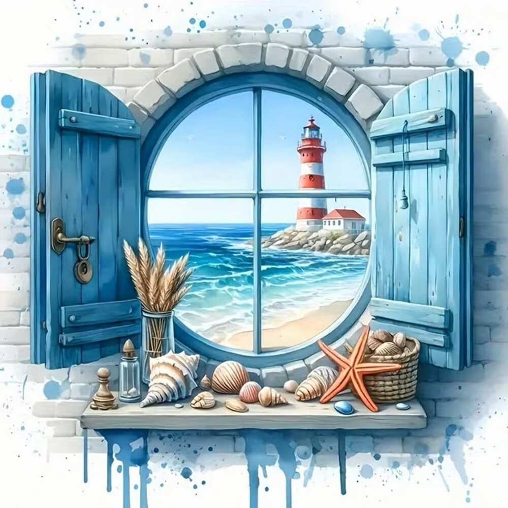 Lighthouse by the Sea Diamond Painting Kit #626